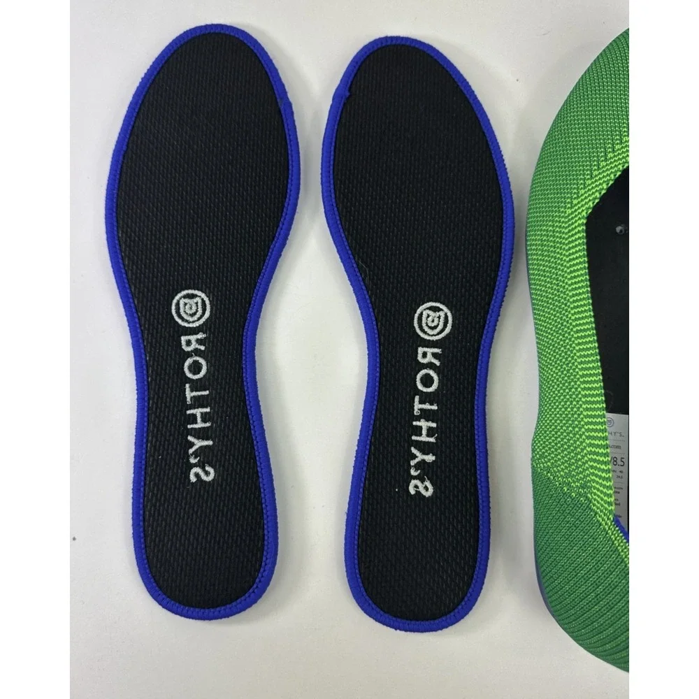 Rothys The Flat Jellybean Kelly Green Knit Round Toe Slip On Shoes 8.5 *RARE EUC - Picture 8 of 11